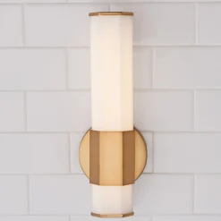 Contemporary Hexagon LED Bath Sconce