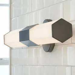 Contemporary Hexagon LED Vanity Light - Small