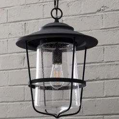 Contemporary Seeded Glass Outdoor Pendant