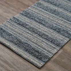 Cool Tweedy Stripe Indoor / Outdoor Runner Rug