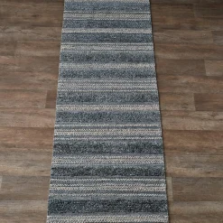 Cool Tweedy Stripe Indoor / Outdoor Runner Rug