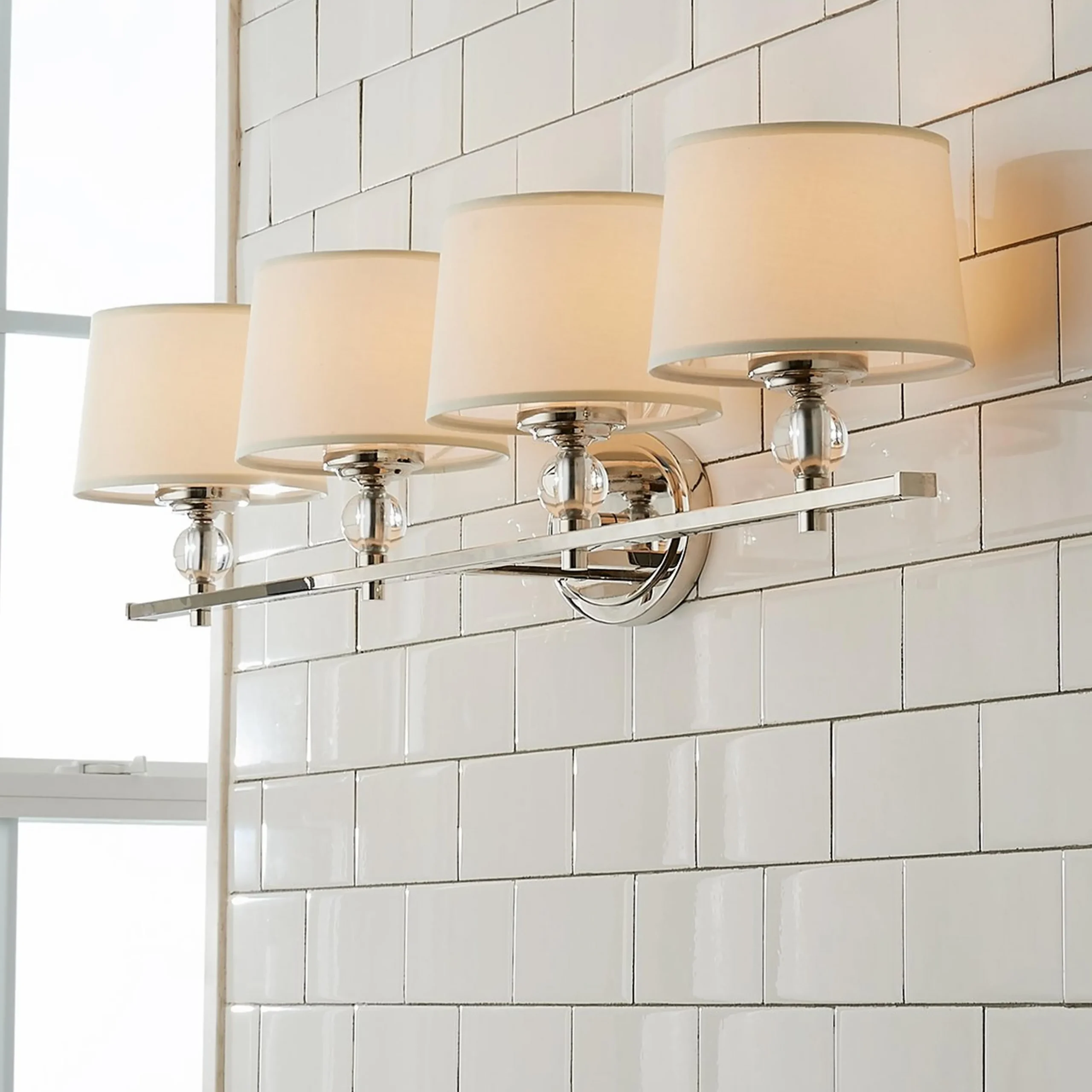 Crystal Accent Vanity Light - 4 Light