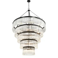 Crystal Alstro Five-Tier Chandelier