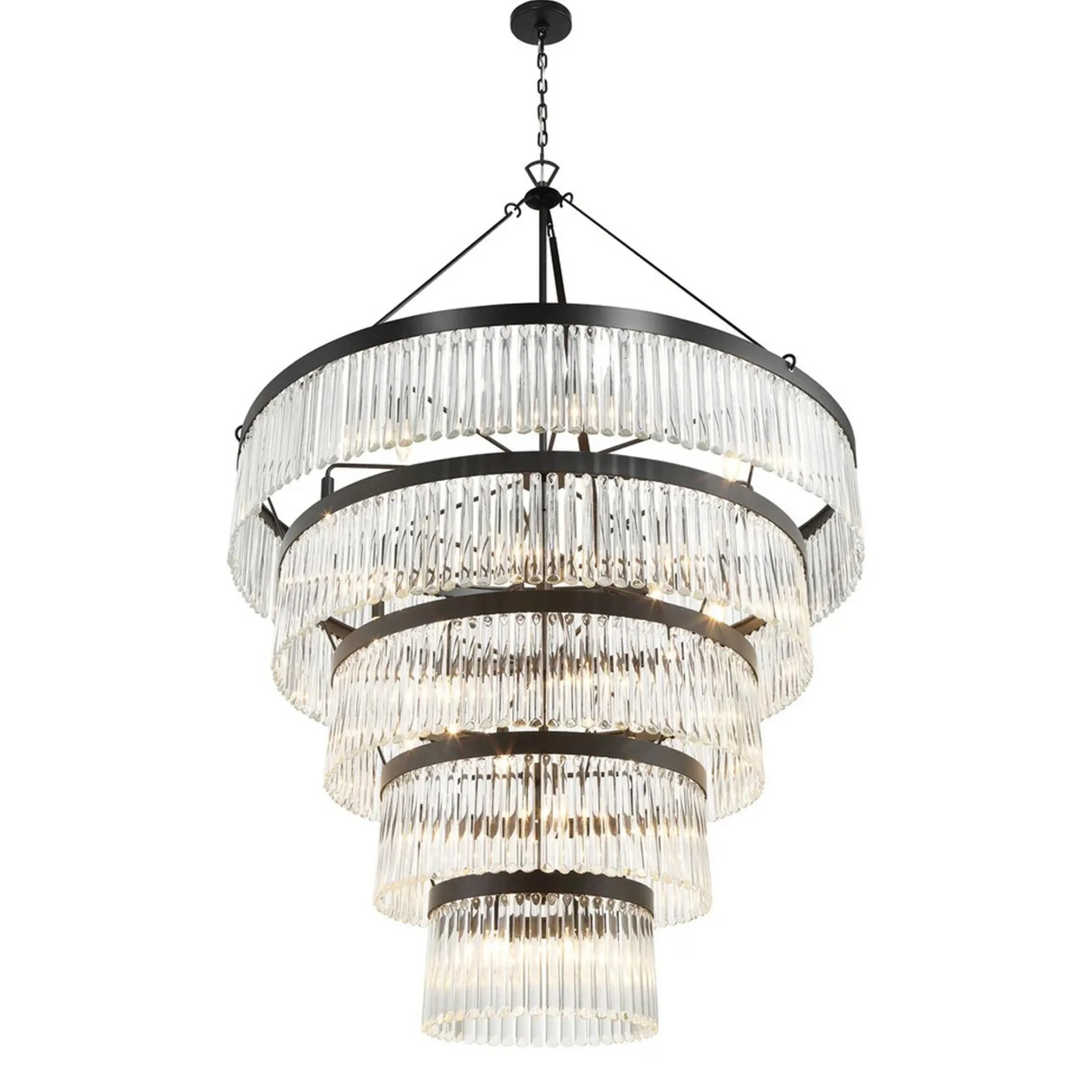 Crystal Alstro Five-Tier Chandelier