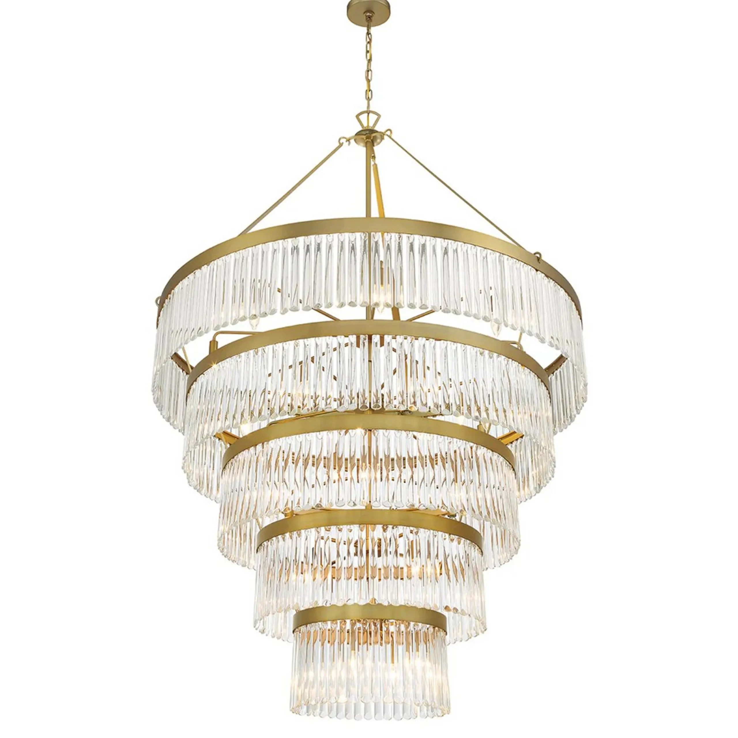 Crystal Alstro Five-Tier Chandelier
