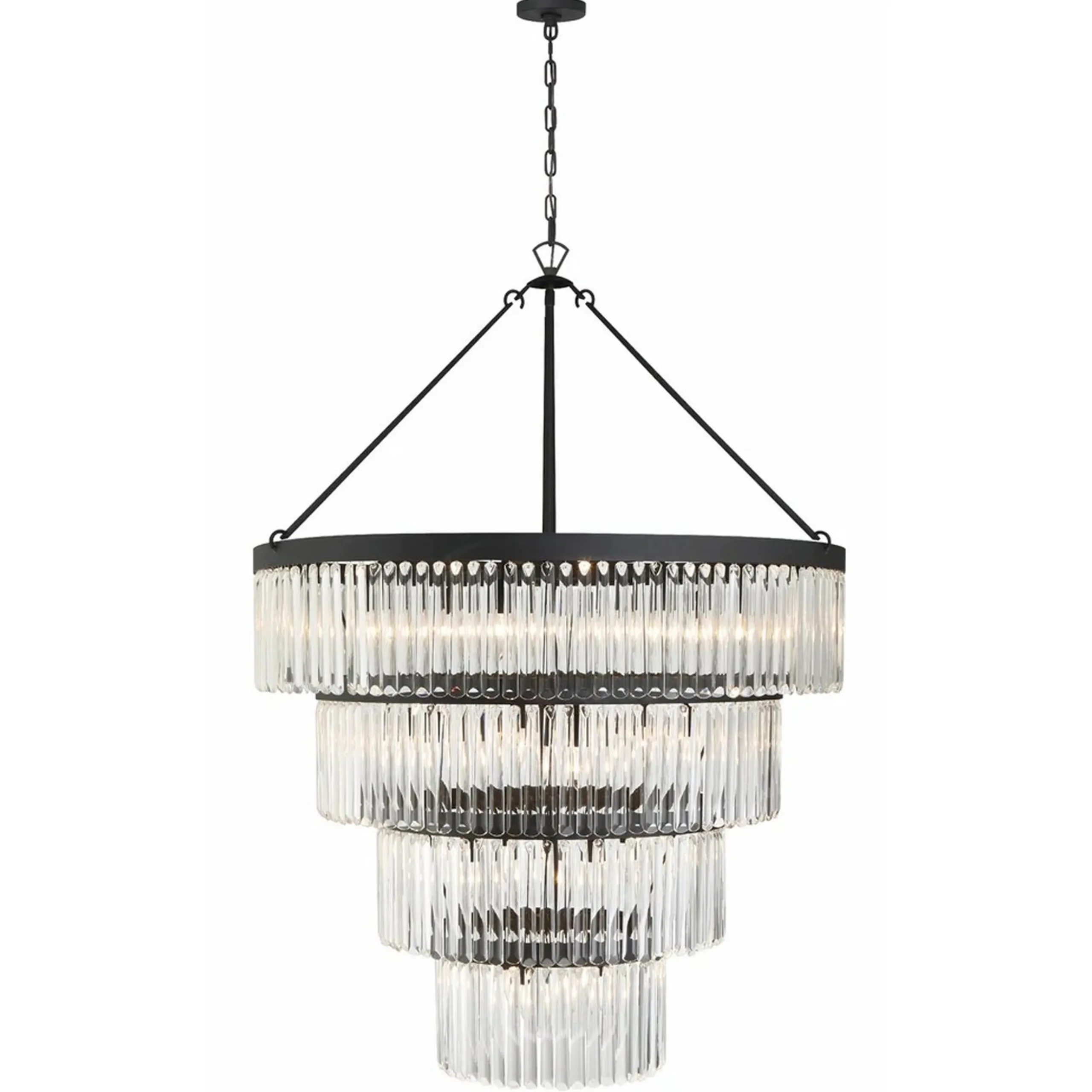 Crystal Alstro Four-Tier Chandelier