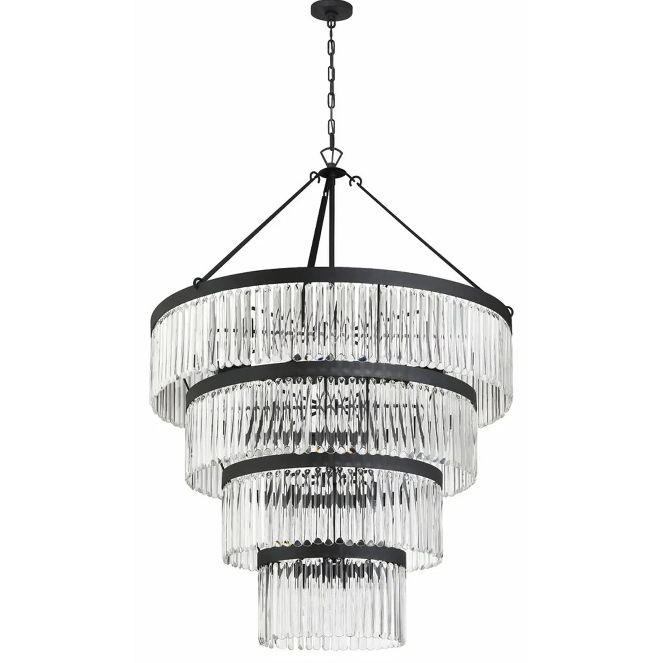 Crystal Alstro Four-Tier Chandelier