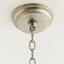 Crystal and Metal Orb Chandelier