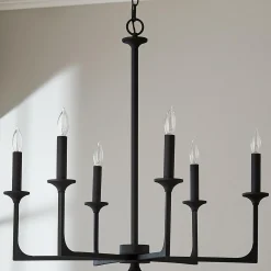 Curved Corner Chandelier - 6 Light