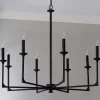 Curved Corner Chandelier - 8 Light