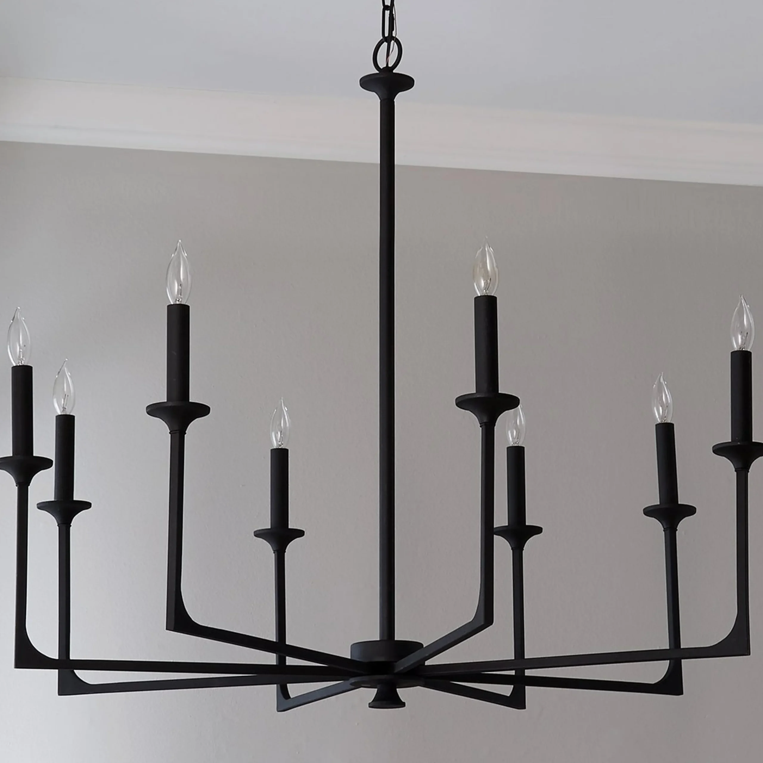 Curved Corner Chandelier - 8 Light