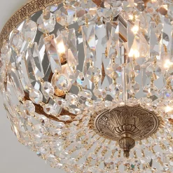 Cut Crystal Basket Ceiling Light - Large