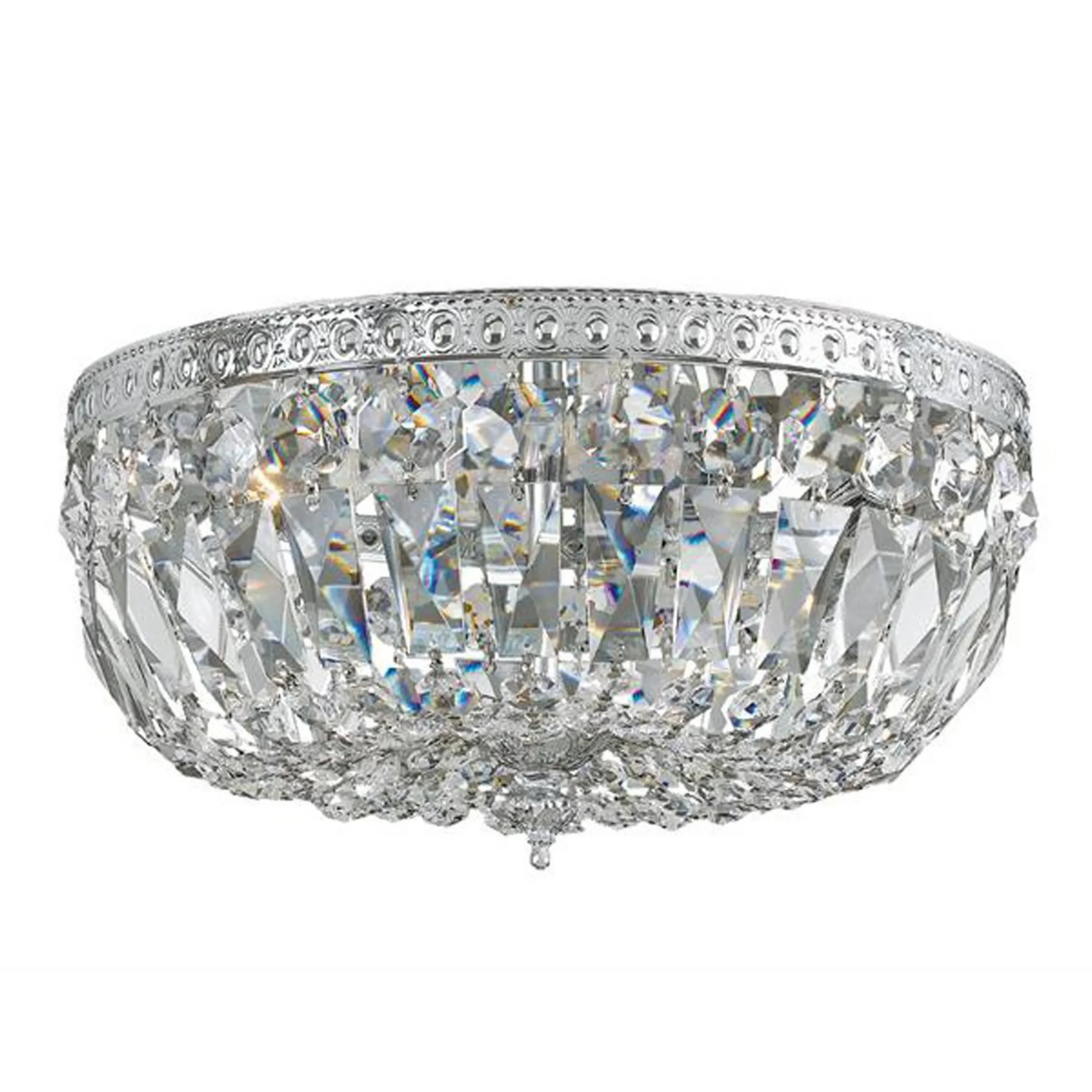 Cut Crystal Basket Ceiling Light - Large