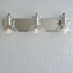 Cut Round Flask Vanity Light - 3 Light