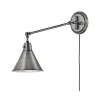Cyrus Straight Swing Arm Sconce - Metal Shade