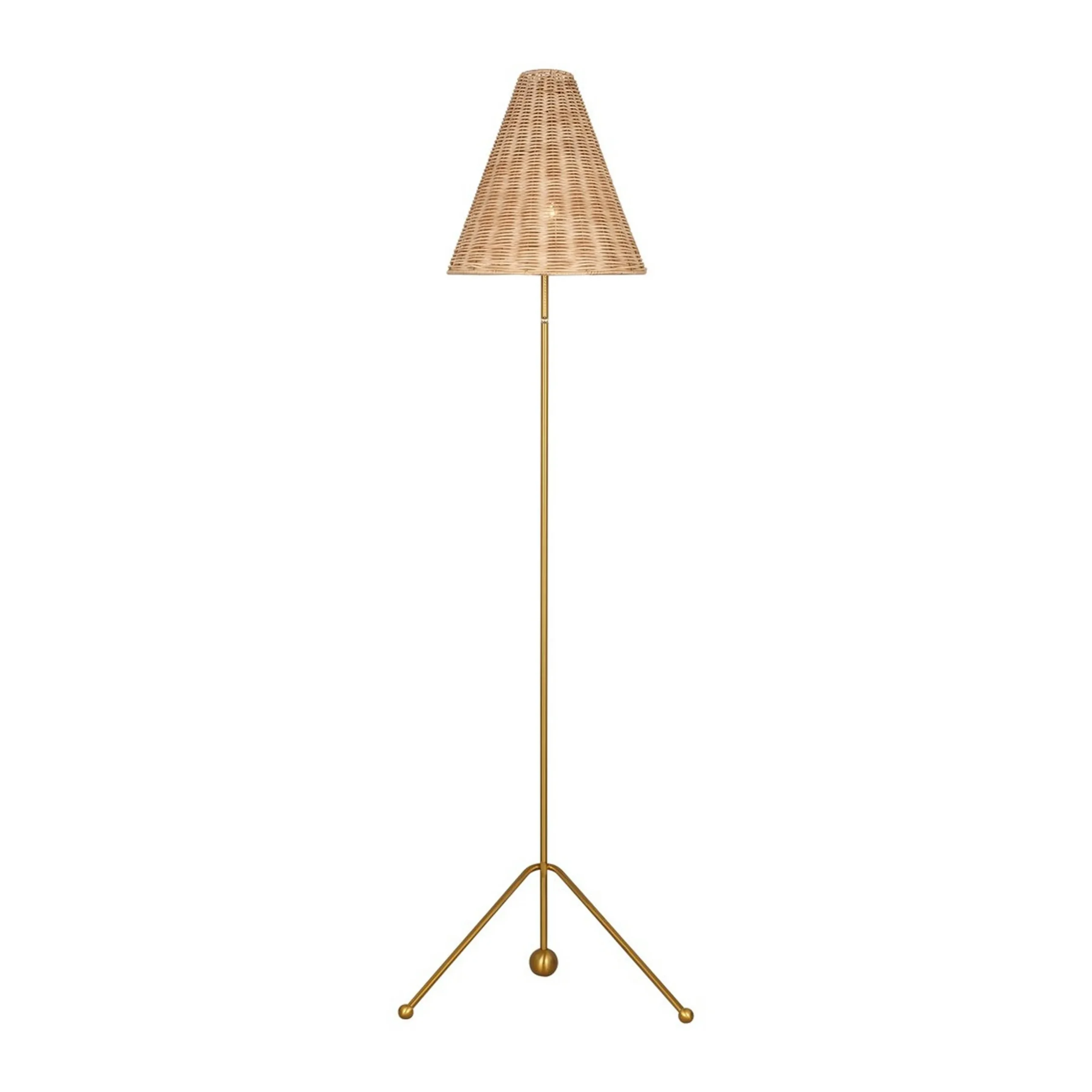 Delron Floor Lamp - Rattan