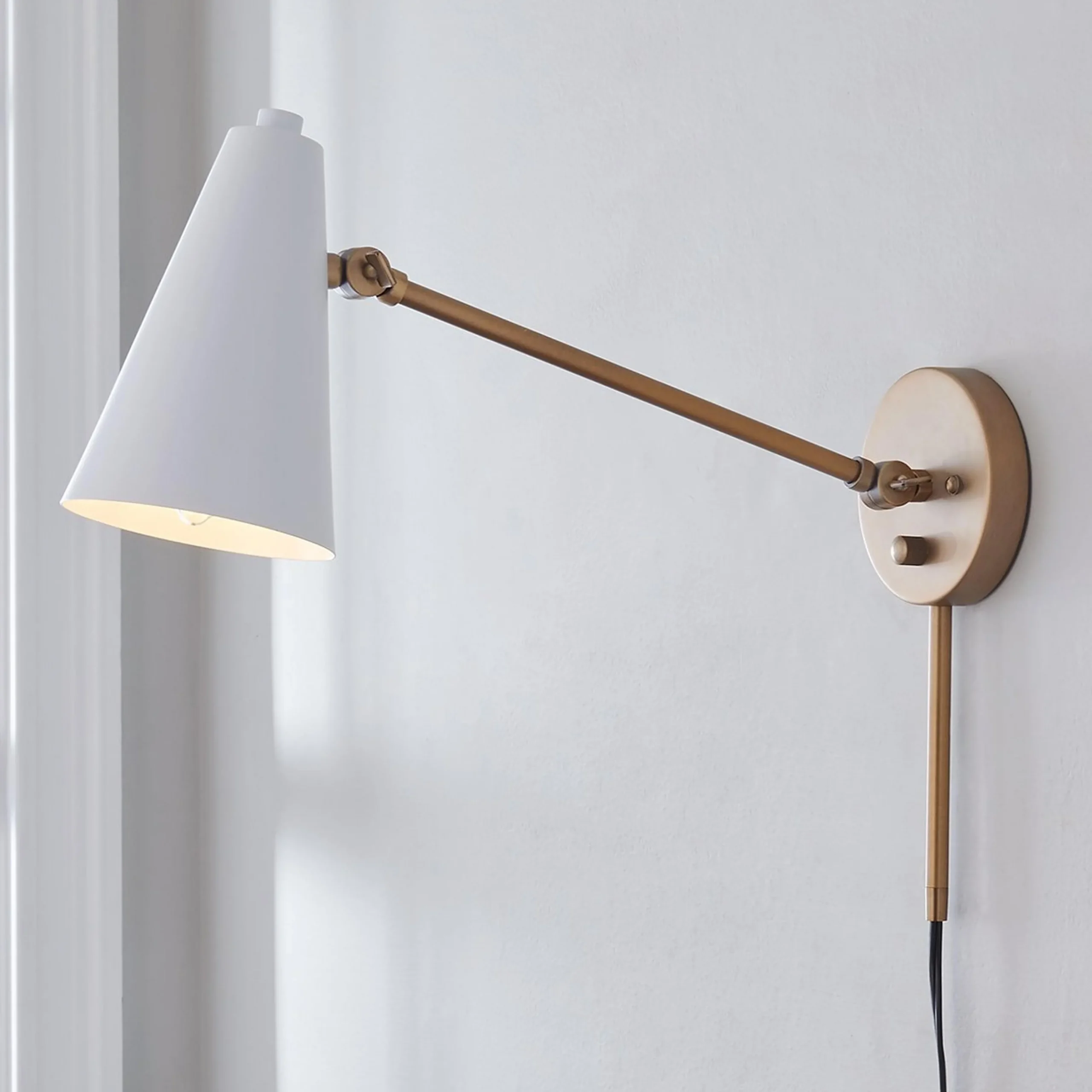 Desai Straight Swing Arm Sconce