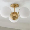 Dewdrop Globe Semi-Flush Ceiling Light