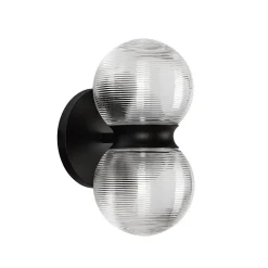 Dewstack LED Outdoor Sconce - Ribbed Glass