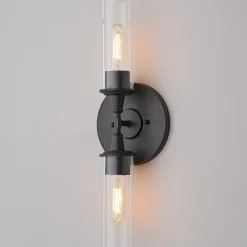 Double Bullet Glass Sconce
