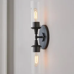 Double Bullet Glass Sconce