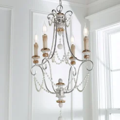 Draped Boho Glam Chandelier - 4 Light