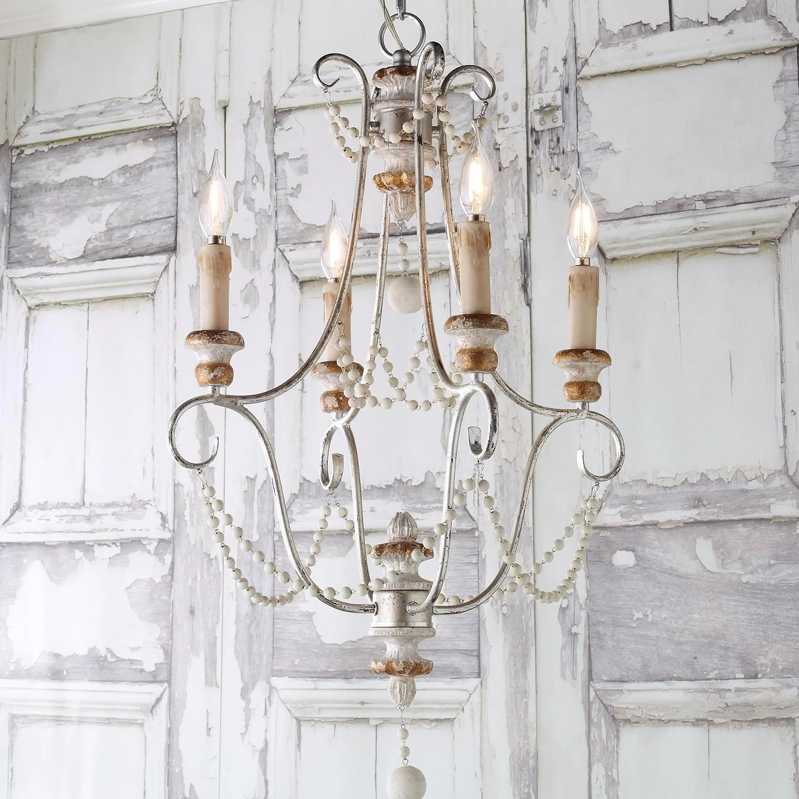 Draped Boho Glam Chandelier - 4 Light