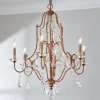 Elegance Crystal Swag Chandelier - 6 Light