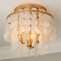 Elegant Capiz Shell Ceiling Light