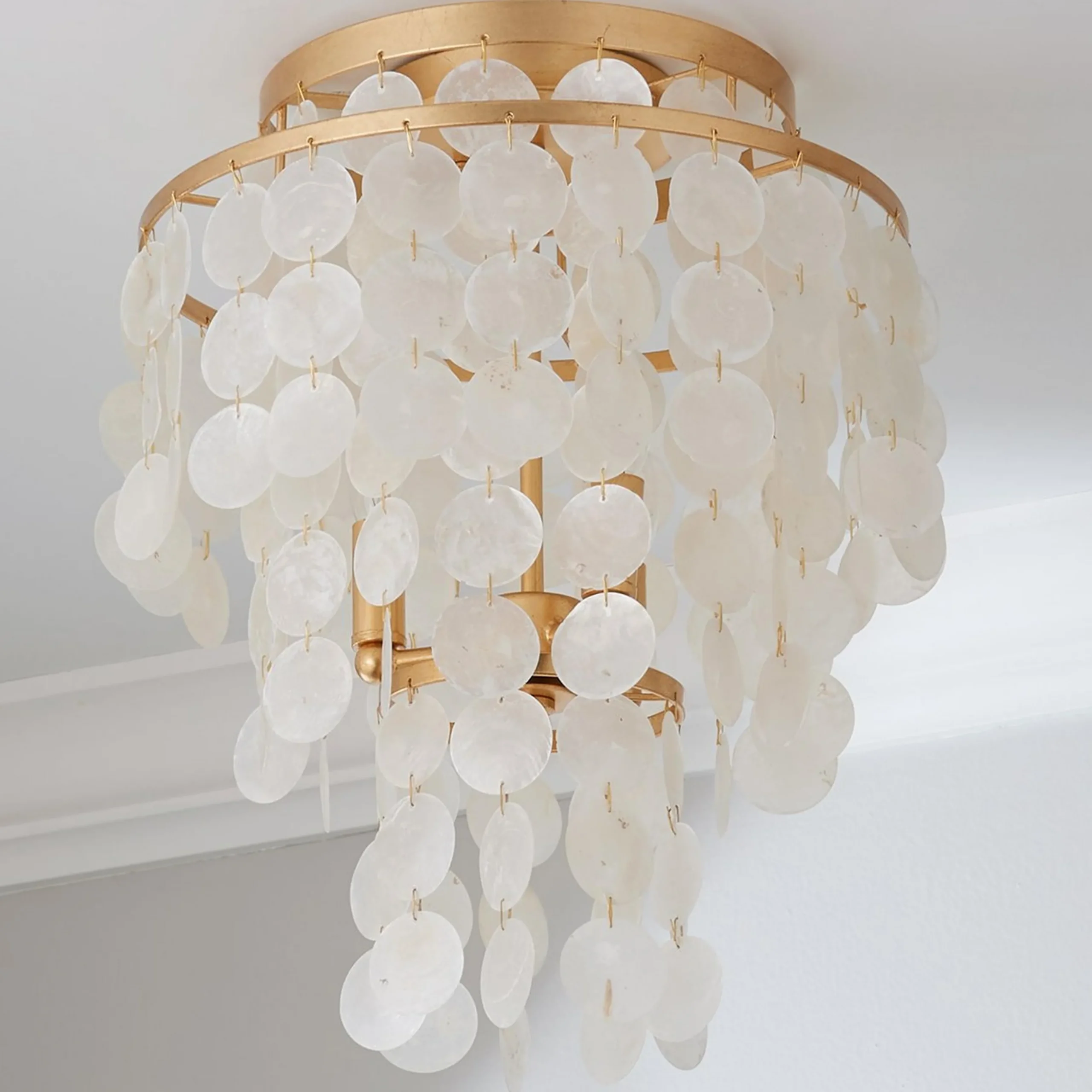 Elegant Capiz Shell Ceiling Light