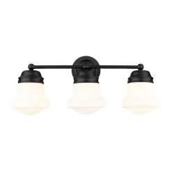 Ethel School Haus Opal Glass Vanity Light - 3 Light