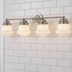 Ethel School Haus Opal Glass Vanity Light - 4 Light