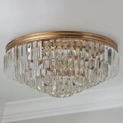 Faceted Glass Layered Ceiling Light