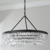 Faceted Glass Layered Chandelier - 30"