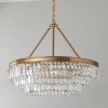 Faceted Glass Layered Chandelier - 25"