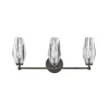 Faceted Glass Tulip Vanity Light - 3 Light