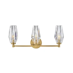 Faceted Glass Tulip Vanity Light - 3 Light