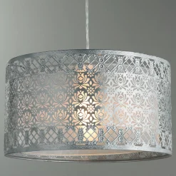 Filigree Lotus Metal Shade Pendant