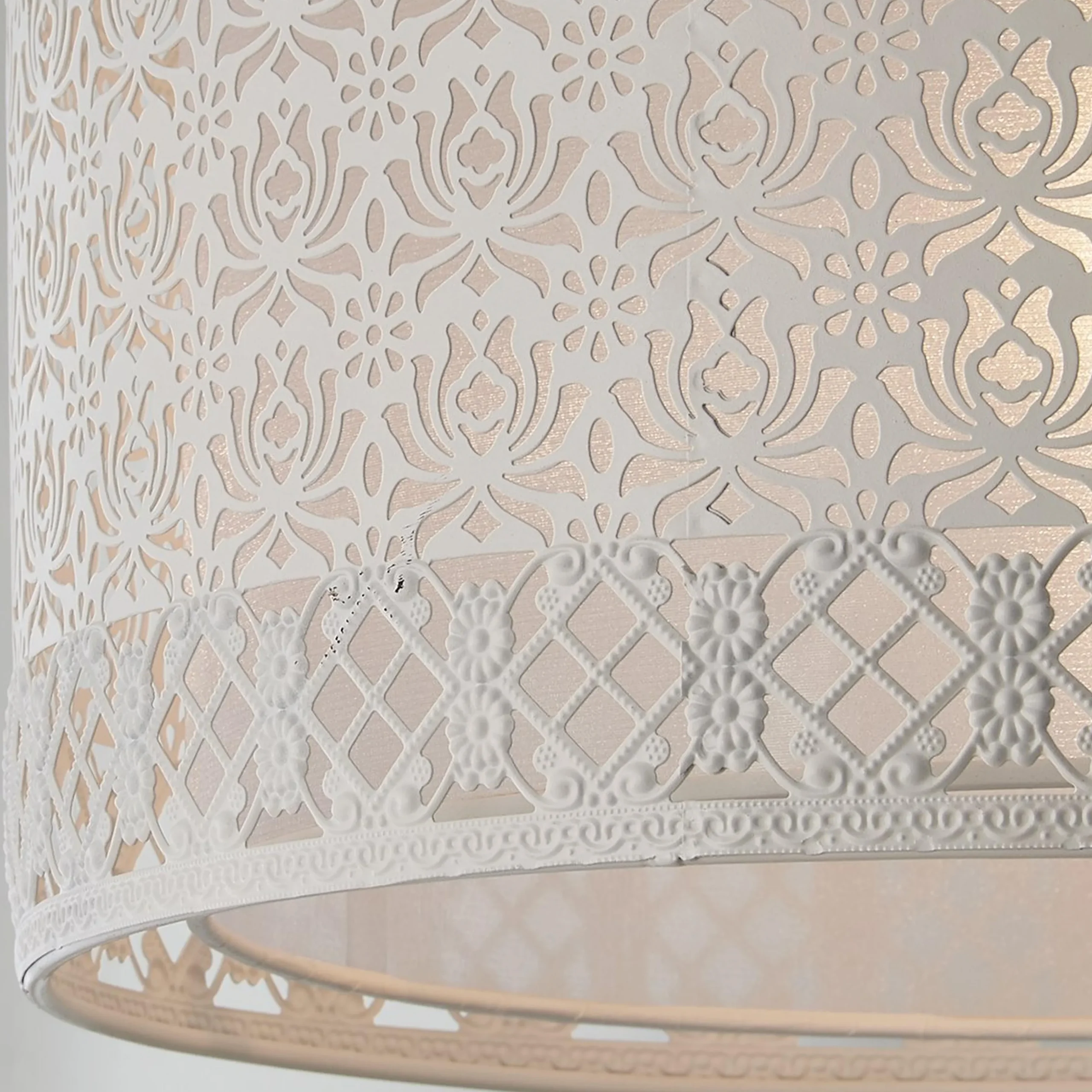 Filigree Lotus Metal Shade Pendant