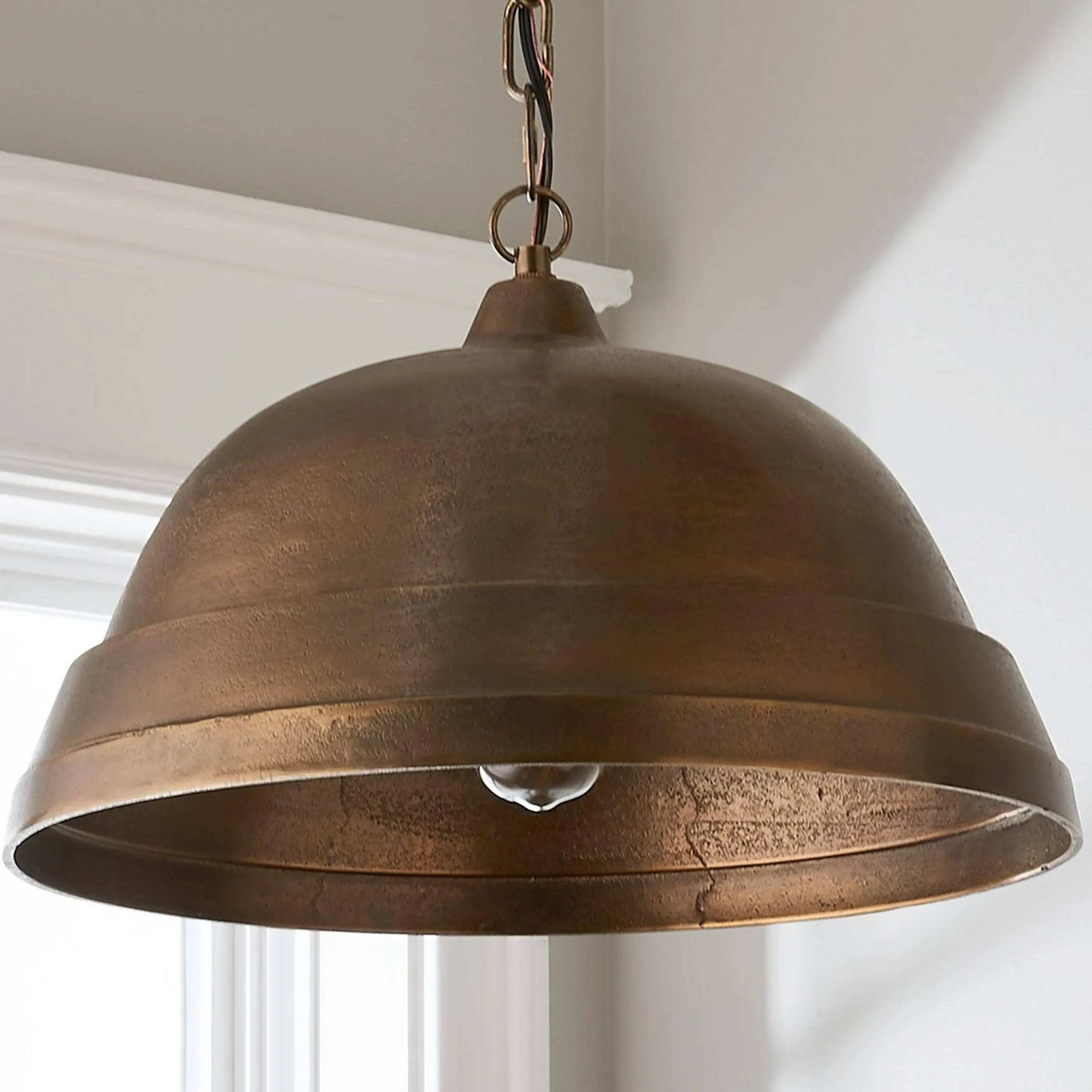 Fire and Earth Pendant - Dome - Medium