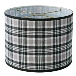 14" Flannel Drum Shade with Euro Fitter