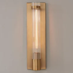 Fluted Cylinder Glass Sconce