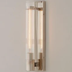 Fluted Cylinder Glass Sconce