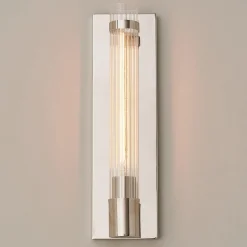 Fluted Cylinder Glass Sconce