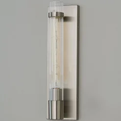 Fluted Cylinder Glass Sconce