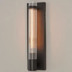 Fluted Cylinder Glass Sconce