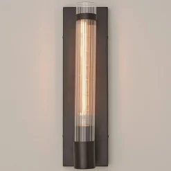 Fluted Cylinder Glass Sconce