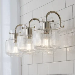 Fluted Tulip Vanity Light - 3 Light