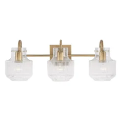 Fluted Tulip Vanity Light - 3 Light