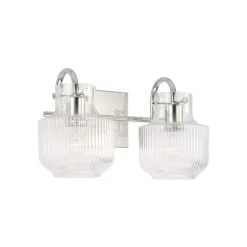 Fluted Tulip Vanity Light - 2 Light